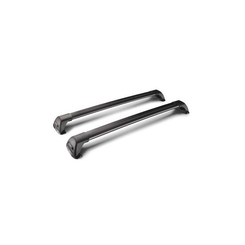Flush Black coppia barre portatutto telescopiche in alluminio - 100 cm