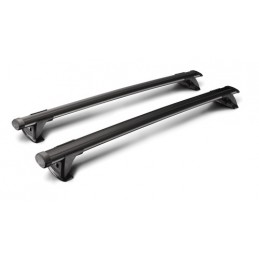 Through Black  coppia barre portatutto in alluminio - 119 cm