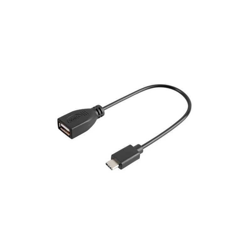 Cavo OTG Usb Usb Type-C - 20 cm - Nero