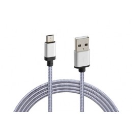 Cavo rinforzato Usb   Micro Usb - 100 cm - Grigio