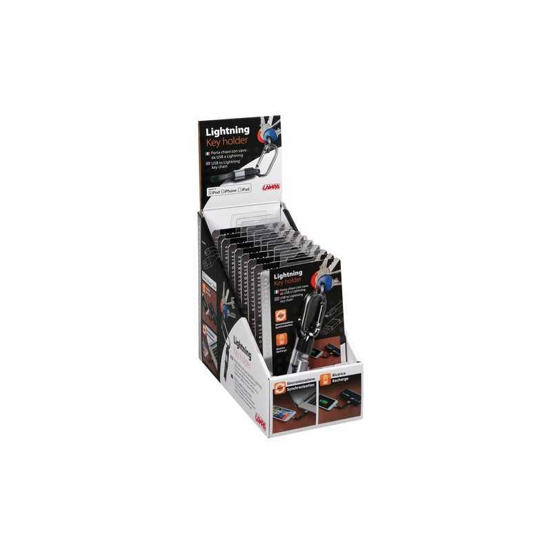Portachiave con cavo Usb Lightning 10 cm - Display 10 pz
