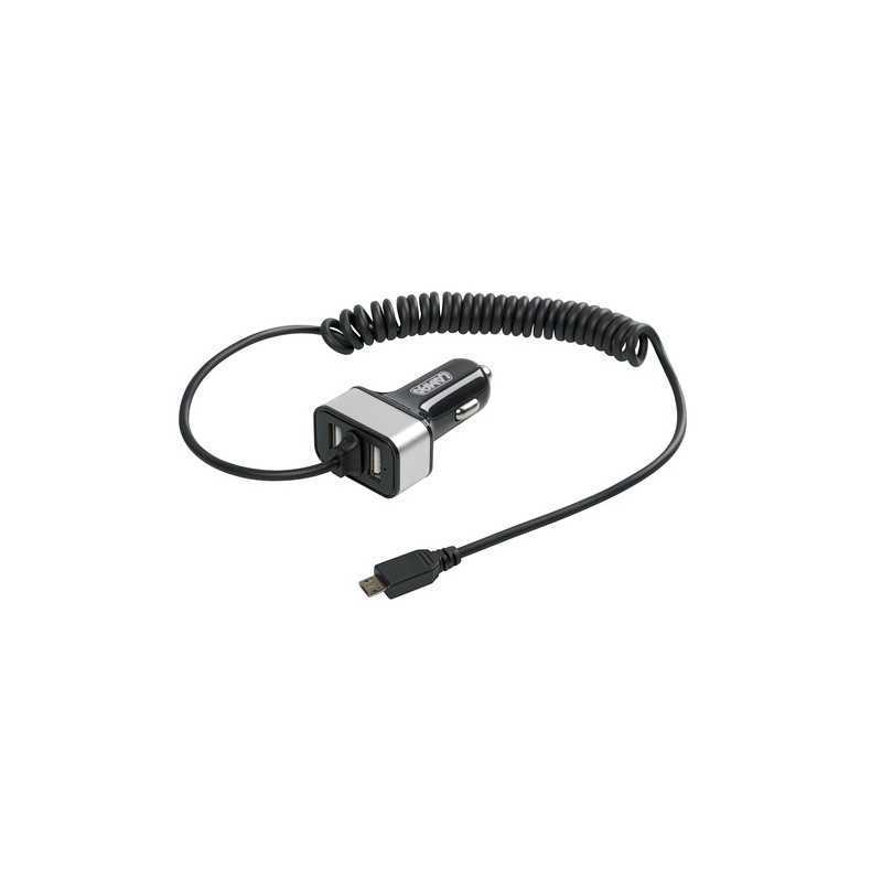 Caricabatteria Micro Usb con 2 porte Usb - 2400 mA - 12 24V