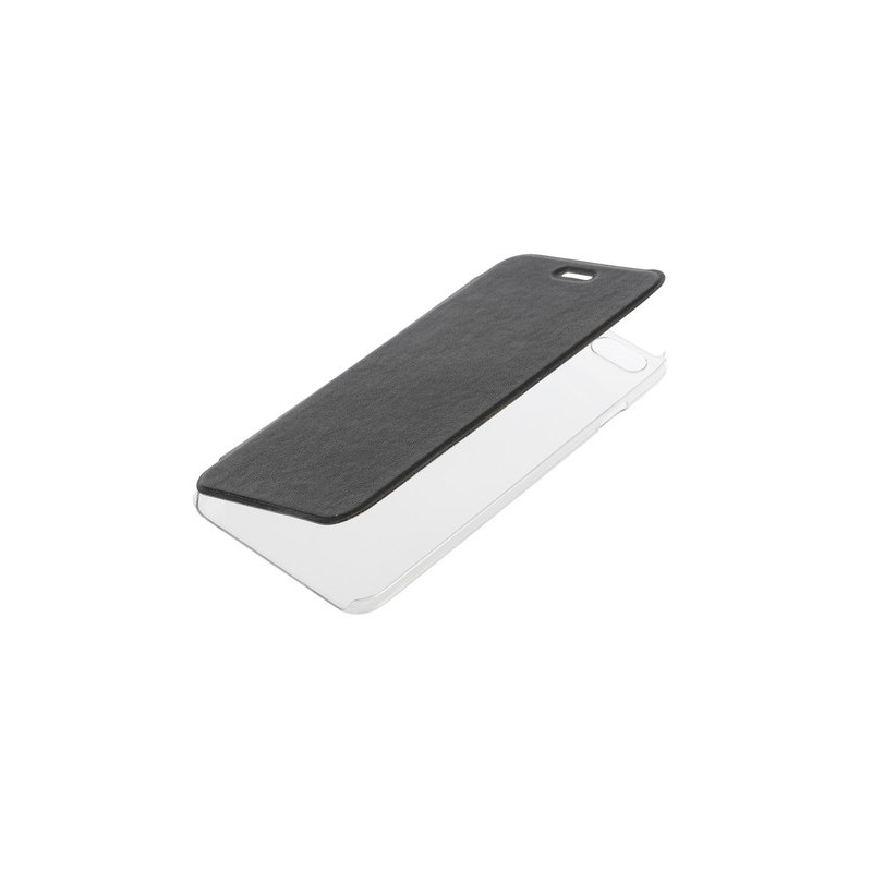 Clear Back  cover trasparente con sportello protettivo - Apple iPhone 6 Plus   6s Plus - Nero