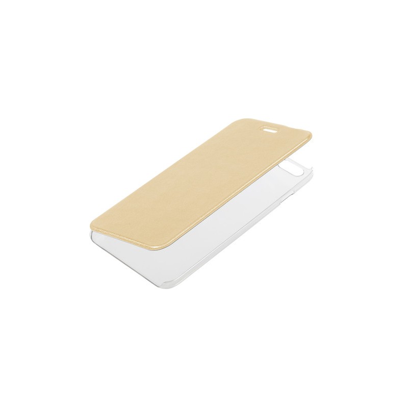 Clear Back  cover trasparente con sportello protettivo - Apple iPhone 6 Plus   6s Plus - Oro