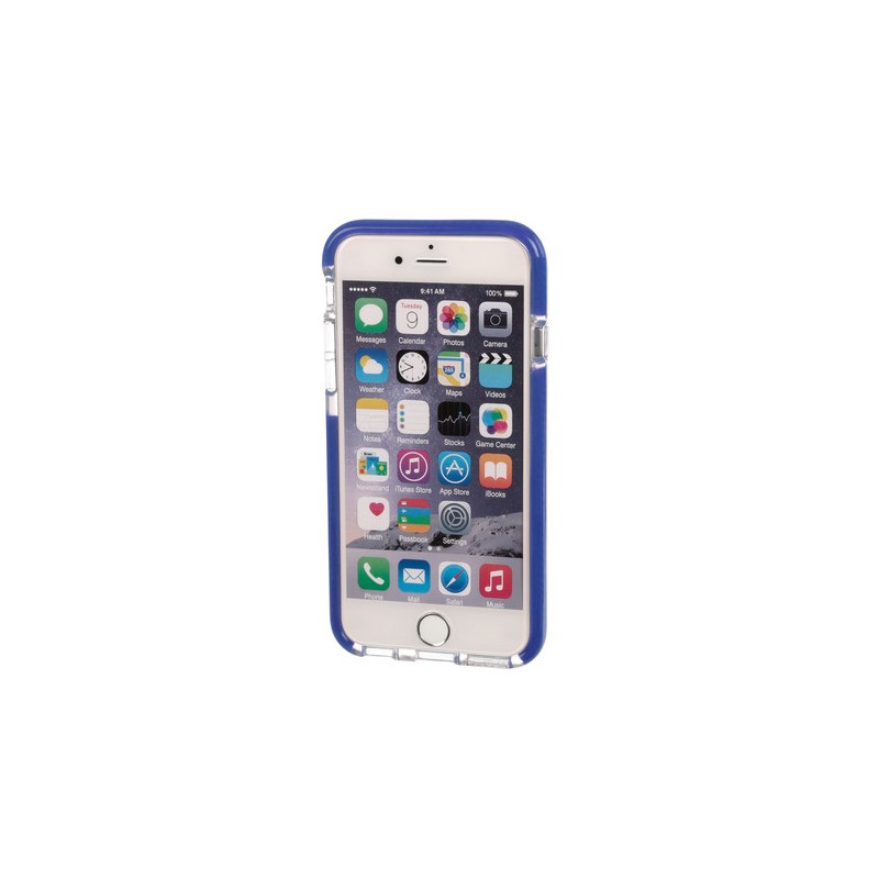 Alpha Guard  cover ultra protettiva anti-shock flessibile - Apple iPhone 6   6s - Trasparente Blu