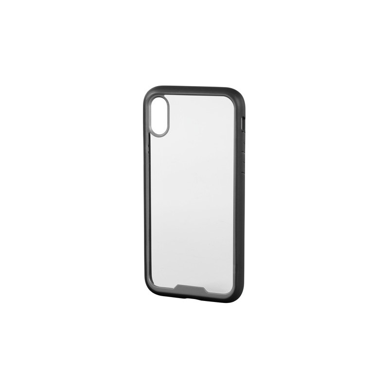 Prime  cover protettiva con cornice colorata - Apple iPhone X - Trasparente Nero