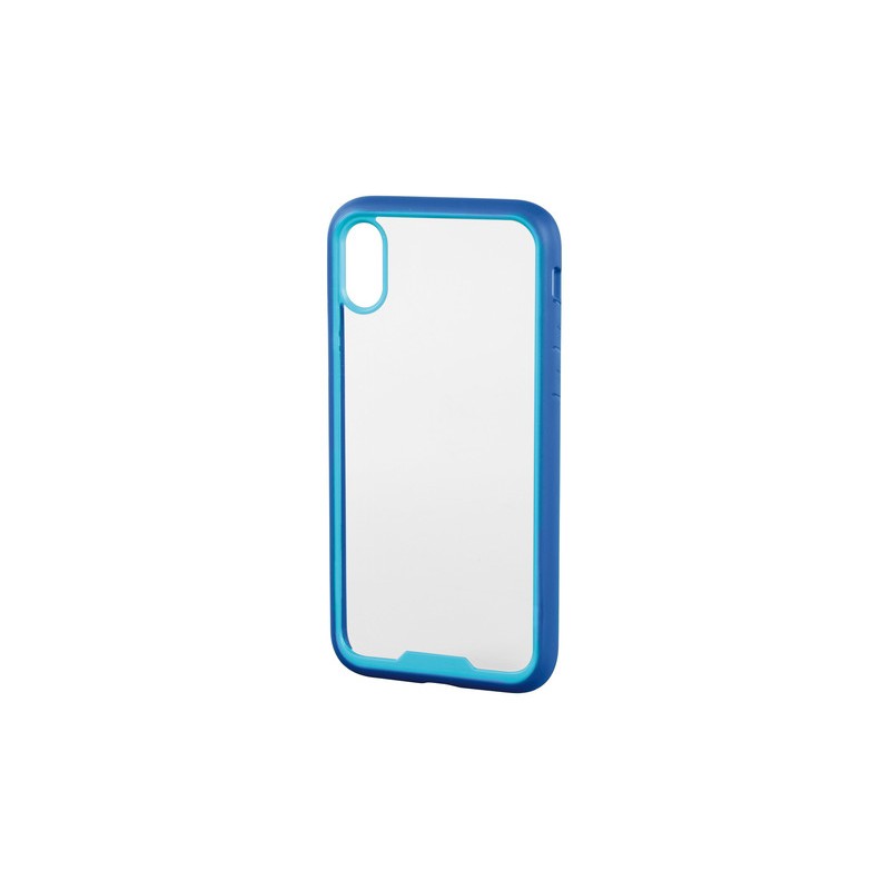 Prime  cover protettiva con cornice colorata - Apple iPhone X - Trasparente Blu