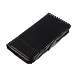 Wallet Folio Case  cover a libro - Samsung Galaxy J1 2016 - Nero