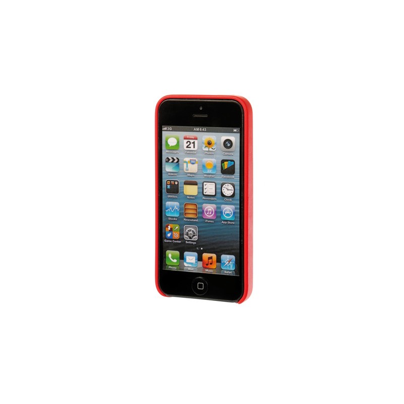 Skin  cover in similpelle - Apple iPhone 5   5s   SE - Rosso