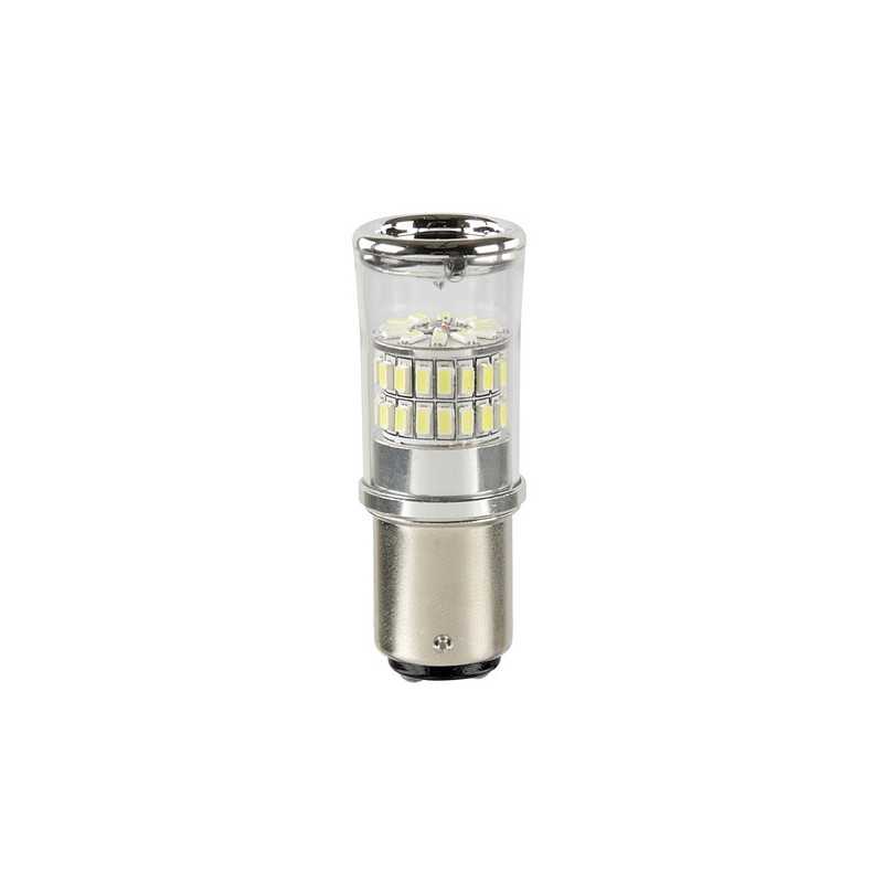 12-28V Mega-Led 48 - 48 SMD x 1 chip - (P21 5W) - BAY15d - 1 pz - D Blister - Bianco