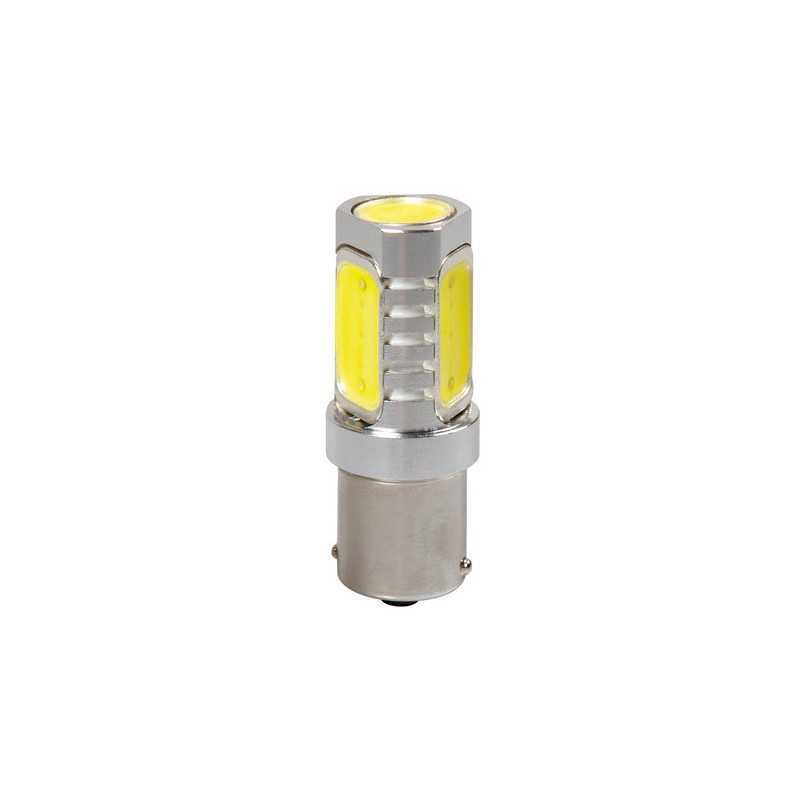 12V Mega-Led 20 - 8 super chips + 12 chips - (P21W) - Quadrifocus - BA15s - 1 pz - D Blister - Bianco