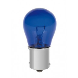 12V Blue Dyed Glass  Lampada 1 filamento - (P21W) - 21W - BA15s - 2 pz  - D Blister