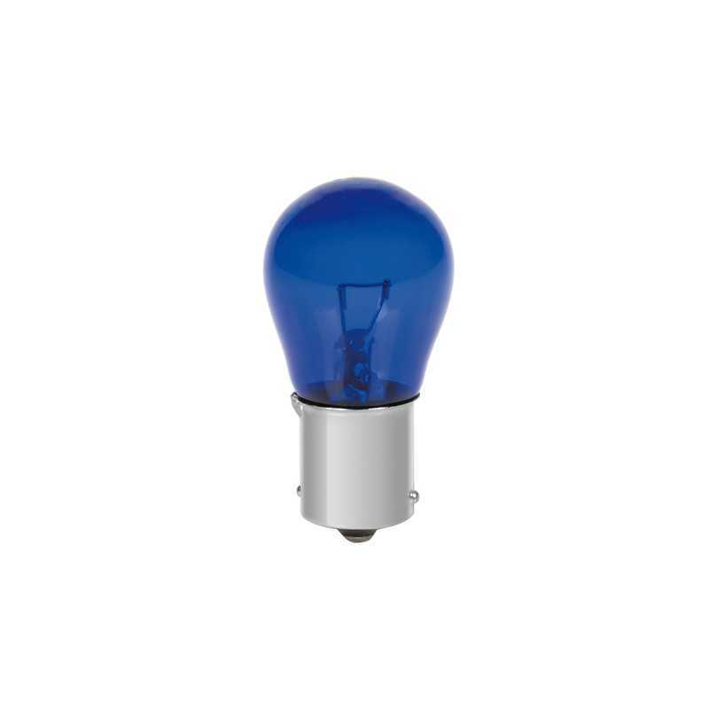 12V Blue Dyed Glass Lampada 1 filamento - (P21W) - 21W - BA15s - 2 pz - D Blister