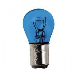 12V Blue Dyed Glass Lampada 2 filamenti - (P21 5W) - 21 5W - BAY15d - 2 pz - D Blister