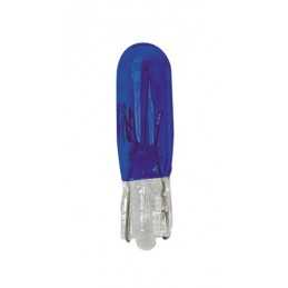 12V Lampada con zoccolo vetro - (T5) - 1 2W - W2x4 6d - 2 pz - D Blister - Blu
