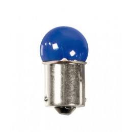 12V Blue Dyed Glass  Lampada sferica  - (R5W) - 5W - BA15s - 2 pz  - D Blister