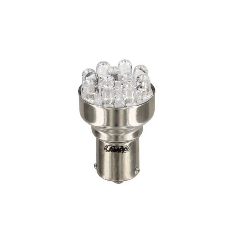 12V Lampada Multi-Led 11 Led - (PY21W) - BAU15s - 1 pz - D Blister - Arancio