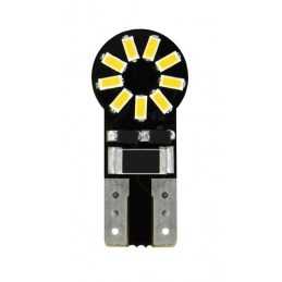 12V Hyper-Led 18 - 18 SMD x 1 chips - (T10) - W2 1x9 5d - 2 pz - Scatola - Bianco - Doppia polarità - Resistenza incorporata