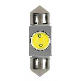 12V Hyper-Led 2 - 1 SMD x 2 chips - 10x31 mm - SV8 5-8 - 1 pz - D Blister - Bianco
