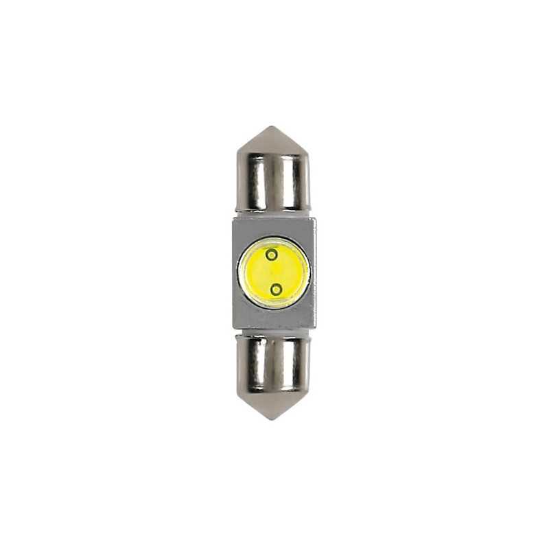12V Hyper-Led 2 - 1 SMD x 2 chips - (C5W) - 10x36 mm - SV8 5-8 - 1 pz - Scatola - Bianco