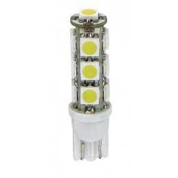 12V Hyper-Led 39 - 13 SMD x 3 chips - (T10) - W2 1x9 5d - 2 pz - D Blister - Bianco - Doppia polarità