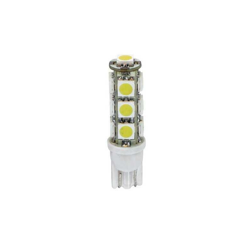12V Hyper-Led 39 - 13 SMD x 3 chips - (T10) - W2 1x9 5d - 2 pz - D Blister - Bianco - Doppia polarità