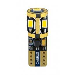 10-32V Mega-Led 9 - 9 SMD x 1 chip - (T10) - W2 1x9 5d - 2 pz - D Blister - Bianco - Doppia polarità - Resistenza incorporata