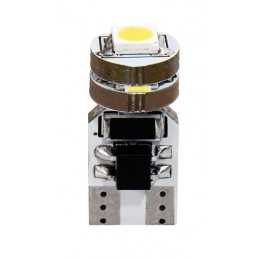 12V Hyper-Led 12 - 4 SMD x 3 chips - (T10) - Quadrifocus - W2 1x9 5d - 2 pz - D Blister - Bianco - Doppia polarità - Resistenza
