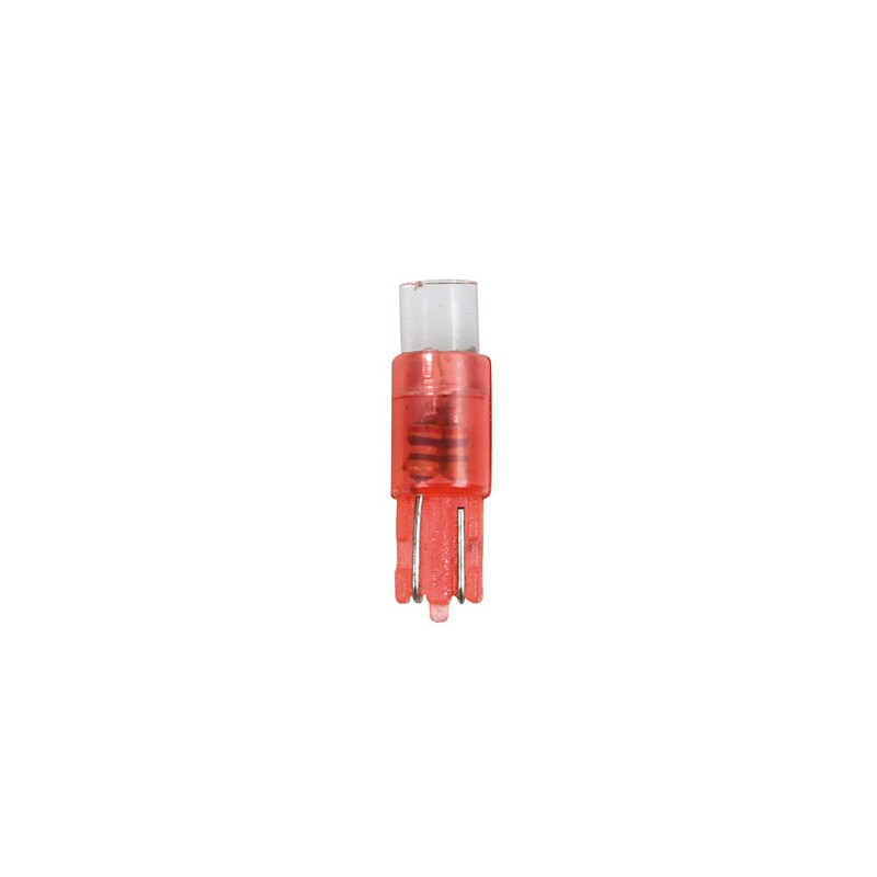 12V Kit Lampade cruscotto 1 Led - (T5) - W2x4 6d - 5 pz - Scatola - Rosso