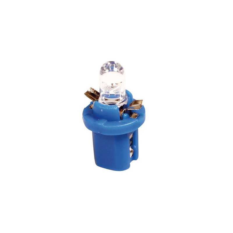 12V Lampada cruscotto 1 Led - B8 5d - 2 pz - Scatola - Blu