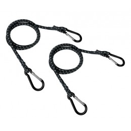 Snap-Hook  coppia corde elastiche con moschettoni in alluminio