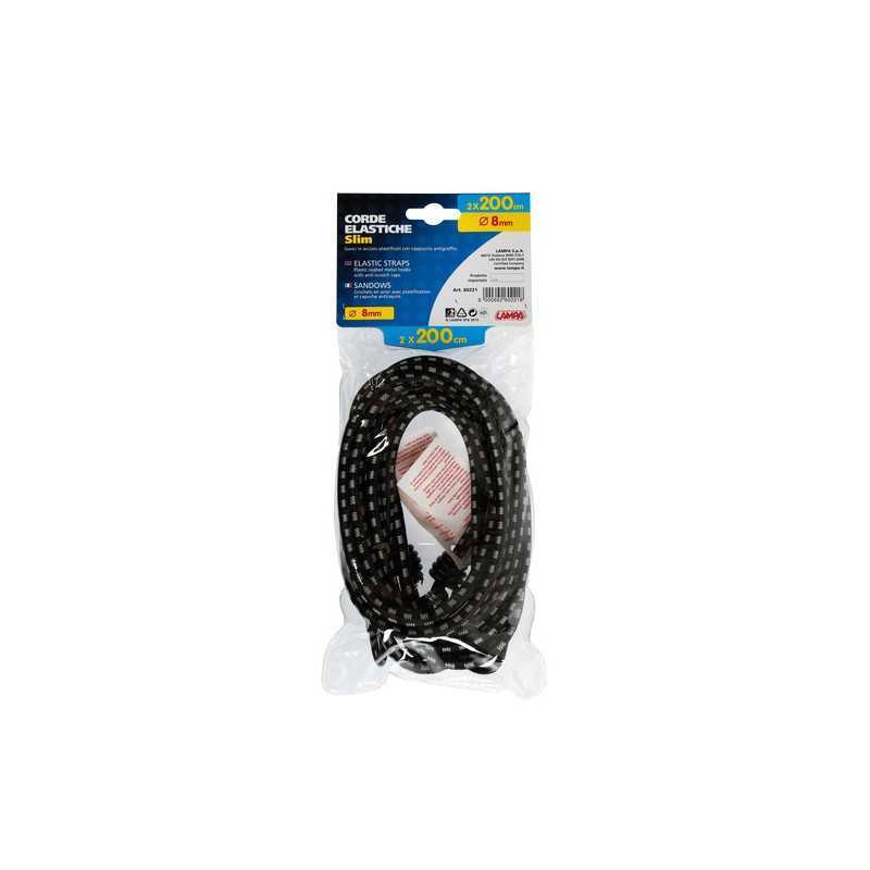 Corde elastiche slim - 8 mm - 2x200 cm