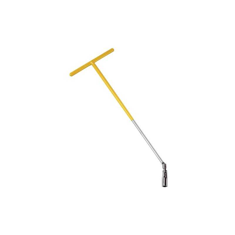 Chiave svitacandele snodabile manico lungo - 16 mm