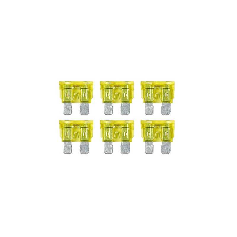 Smart Led set 6 fusibili lamellari con spia a led 12 32V - 20A