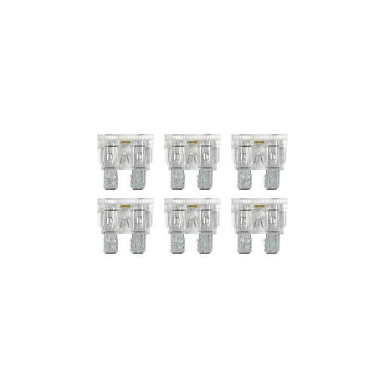 Smart Led set 6 fusibili lamellari con spia a led 12 32V - 25A