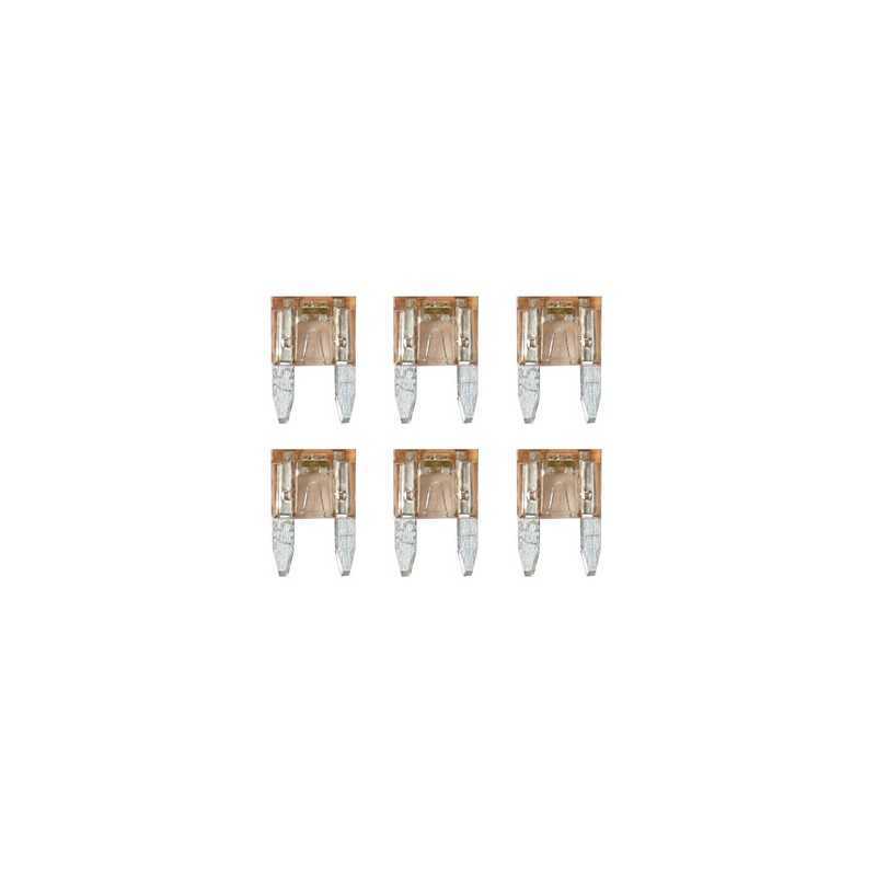 Smart Led set 6 micro-fusibili lamellari con spia a led 12 32V - 7 5A