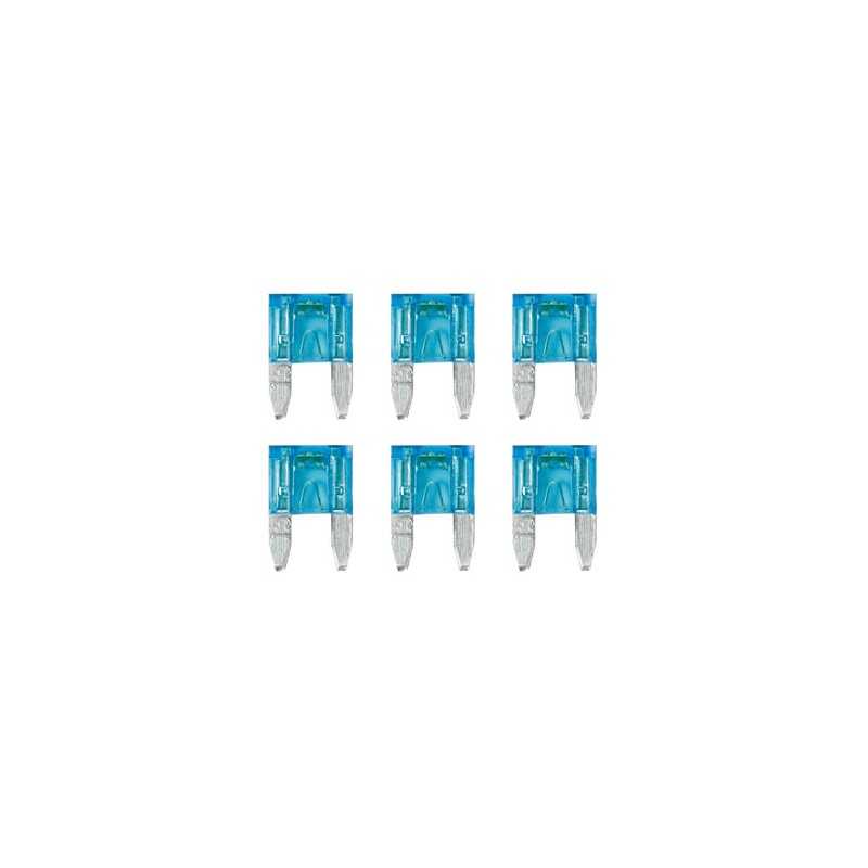 Smart Led set 6 micro-fusibili lamellari con spia a led 12 32V - 15A