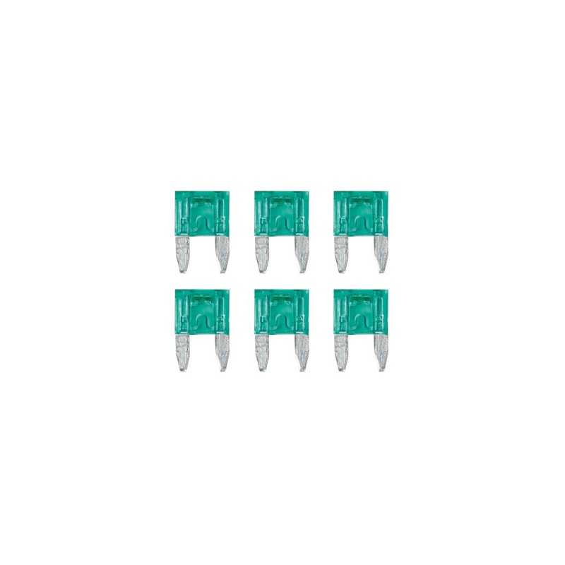 Smart Led set 6 micro-fusibili lamellari con spia a led 12 32V - 30A