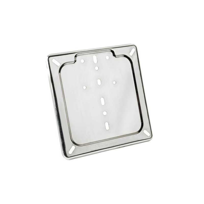 Porta targa in acciaio inox - Cromo