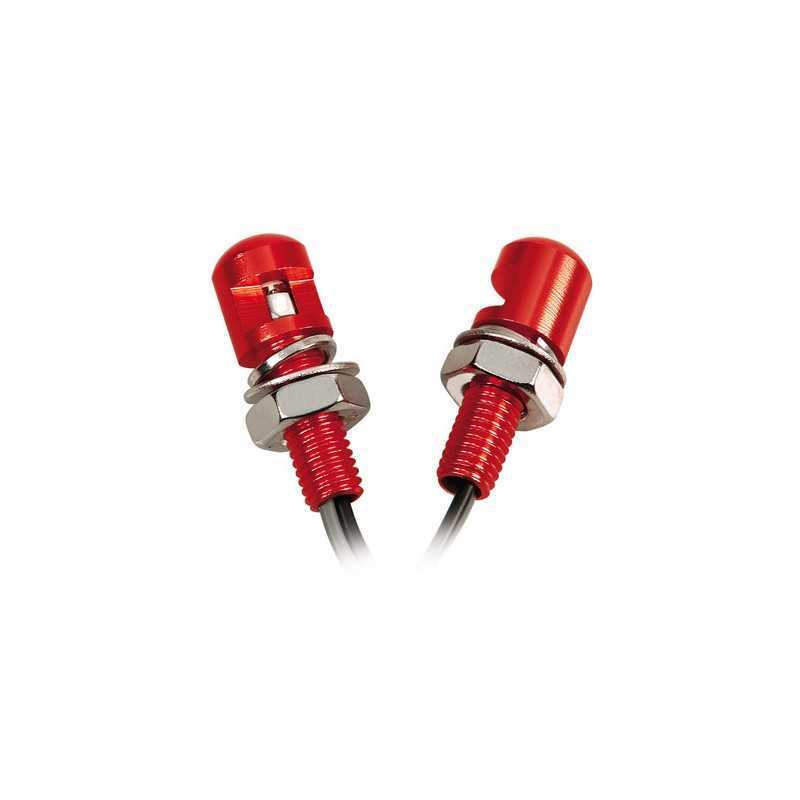 Set 2 viti con Led a luce bianca - Rosso