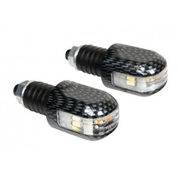 Stabilizzatori manubrio con Led  12V - Carbon