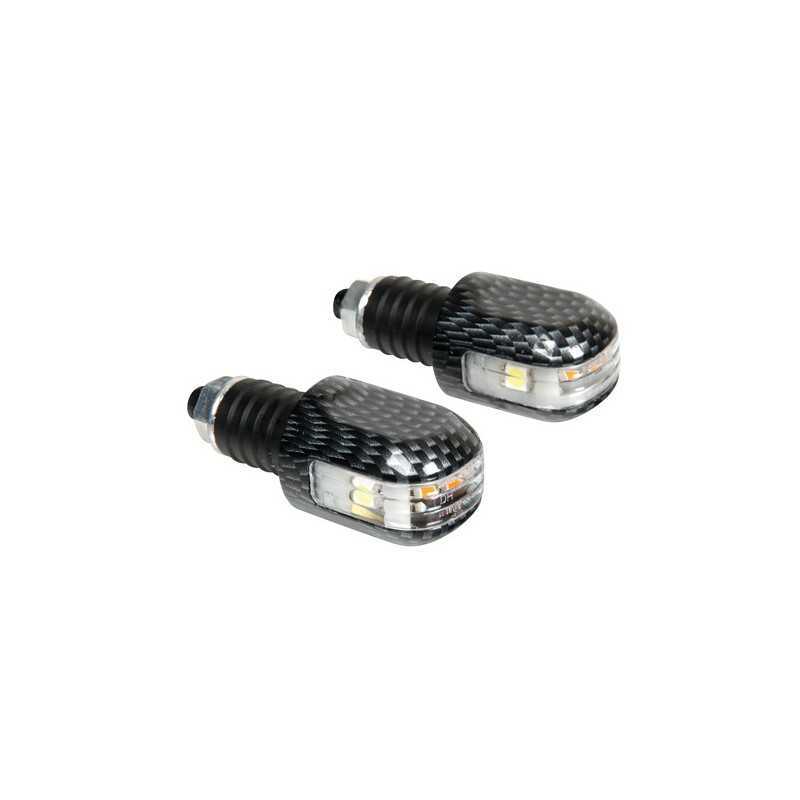 Stabilizzatori manubrio con Led 12V - Carbon