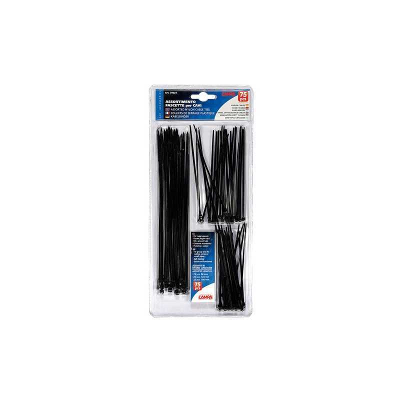 Fascette in nylon per cavi set 75 pz