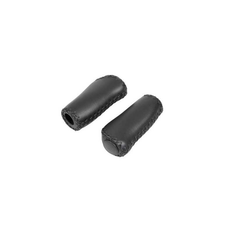 Coppia manopole Vintage - Nero - 92+92 mm