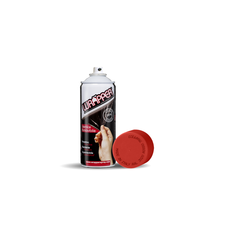 Wrapper pellicola spray rimovibile 400 ml - Rosso traffico - Ral 3020