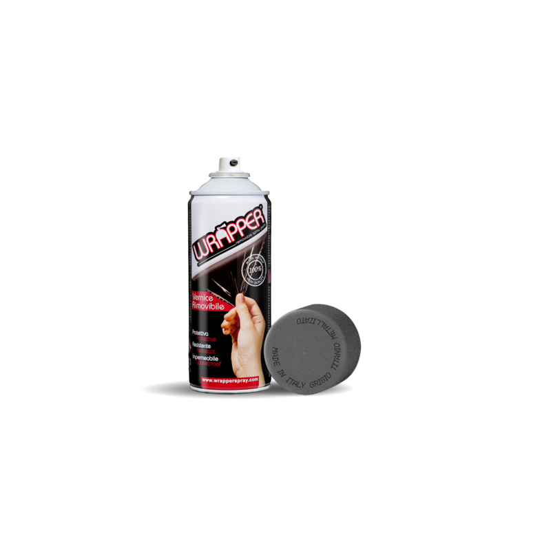 Wrapper pellicola spray rimovibile 400 ml - Grigio titanio metallizzato
