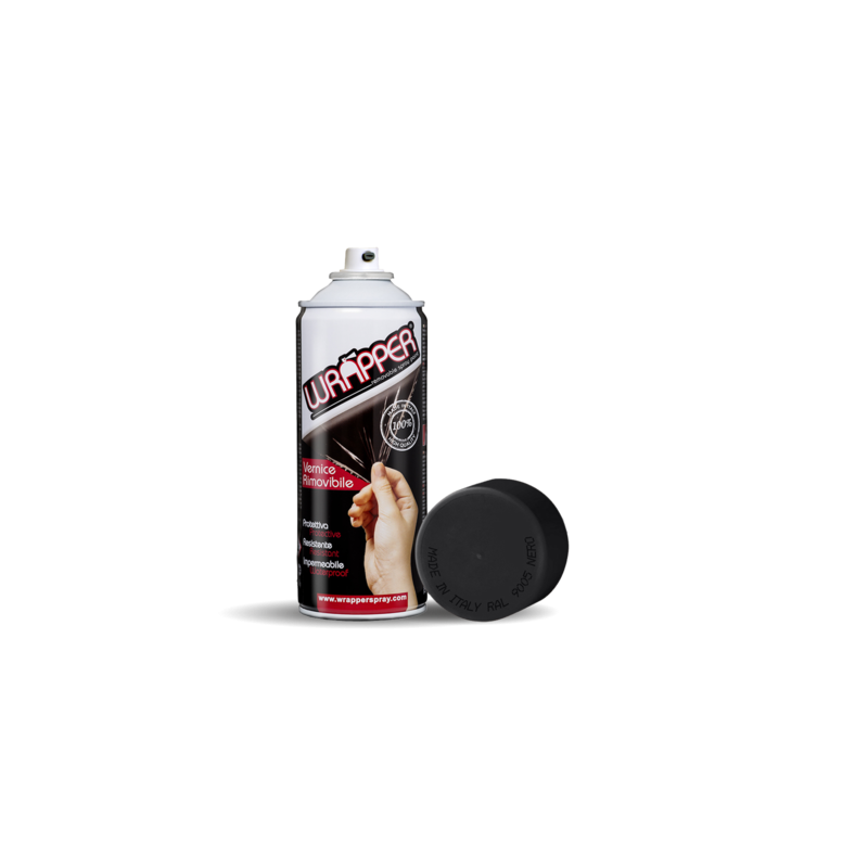 Wrapper pellicola spray rimovibile 400 ml - Nero opaco - Ral 9005
