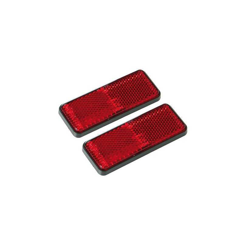 LAM-20540 - Euro-Norm catarifrangenti rettangolari - 90x35 mm - Rosso