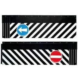 Coppia paraspruzzi camion in pvc con segnali - 240x37 cm