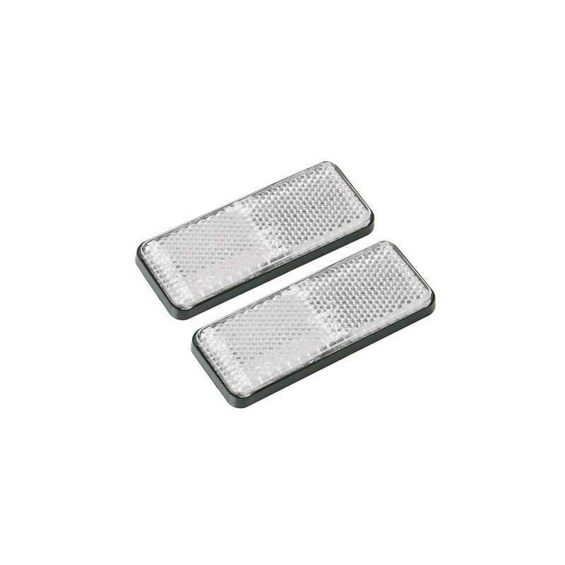Euro-Norm catarifrangenti rettangolari - 90x35 mm - Bianco